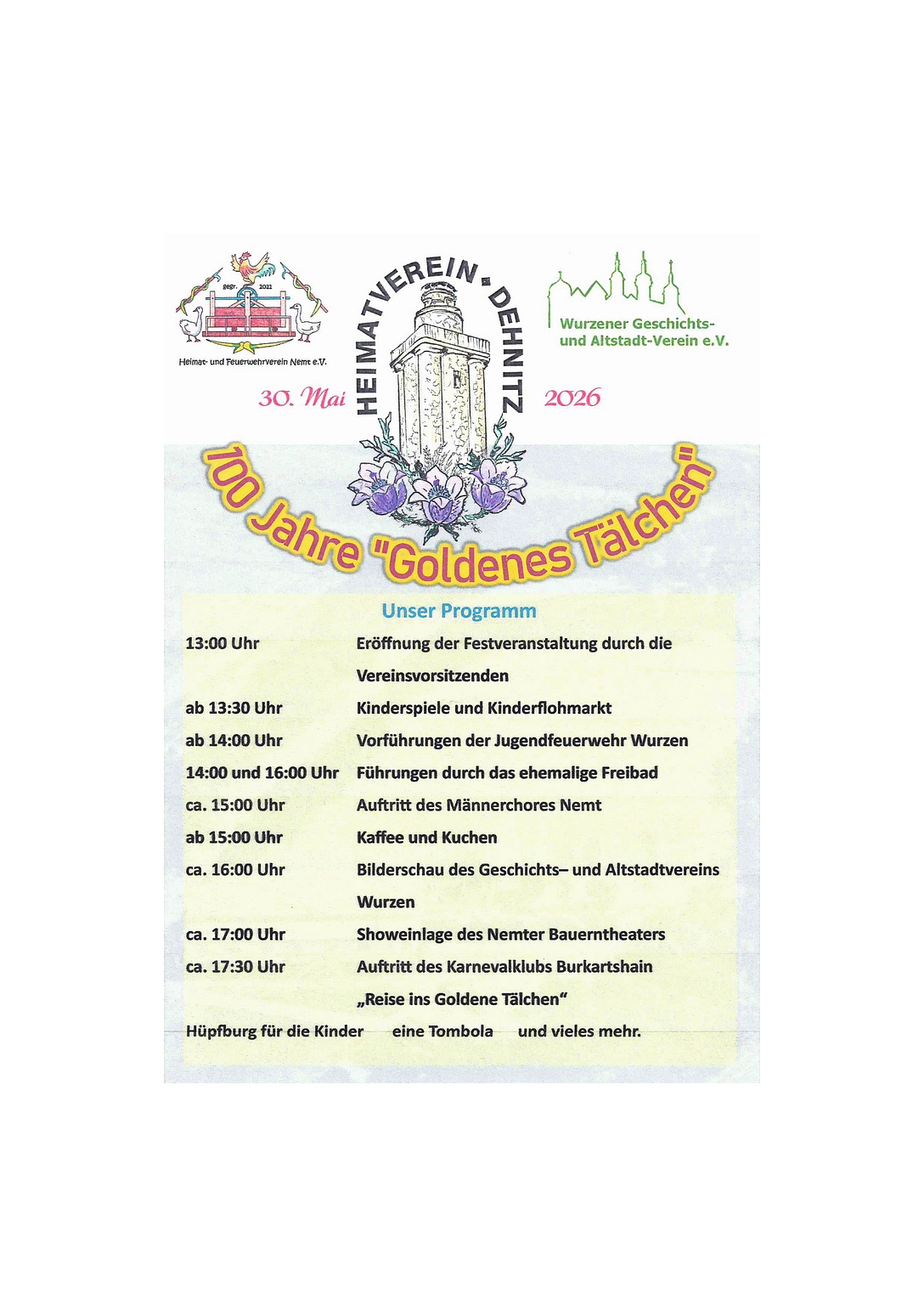 100 Jahre "Goldenes Tälchen" 100 Jahre "Goldenes Tälchen" © Wurzener Geschichts- und Altstadtverein e.V.