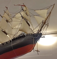 Bug des Schiffsmodells der Bark Elli © KulturBetrieb Wurzen