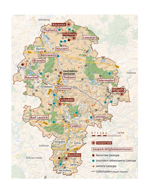 Karte Geoprak Porphyrland © Geopark Porphyrland