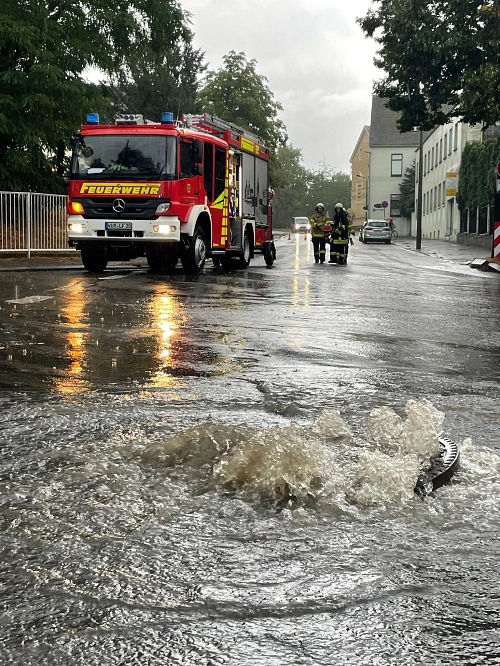 Starkregen über Wurzen © FF Wurzen