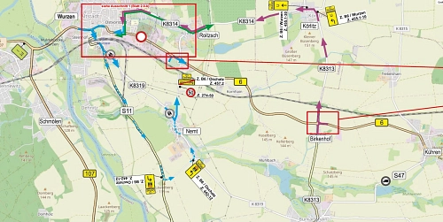 Umleitungsstrecke © Verkehrs-System Consult Halle GmbH