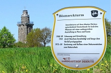 Wappenschild am Bismarckturm auf dem Wachtelberg (Foto: D. Kynast)&nbsp;&copy;&nbsp;KulturBetrieb der Stadt Wurzen